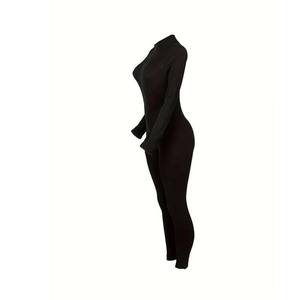 Combinaison de yoga pour femme, best-seller, couleur unie, dos croisé, coupe ajustée, nylon et élasthanne, douce, sexy, légère, respirante - Product Image 2