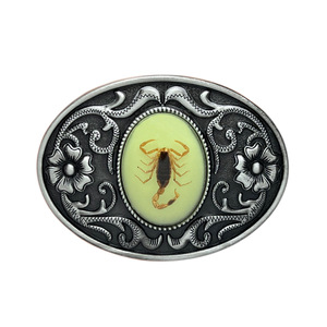 Alta calidad 40mm Fabricantes Custom Western Cowboys Logo Metal Personalizado Resplandor en la oscuridad Hombres Hebilla de cinturón - Product Image 4