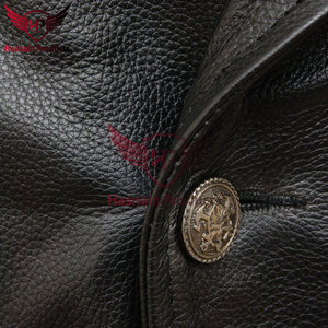 Men's Genuine Leather Trench Coat <b>Black</b> Double Breasted Leather <b>Overcoat</b> Long Classic Winter Outerwear - Product Image 6