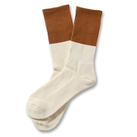 Conception libre personnalisé 2 tons Style Vintage chaussettes coton équipage chaussettes pour hommes femmes ODM Logo personnalisé mode robe sport quotidien porter
