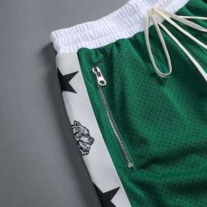 Short de gym en maille pour homme personnalisé respirant confort ceinture élastique mode de rue short en maille pour homme vêtements d'été - Product Image 4