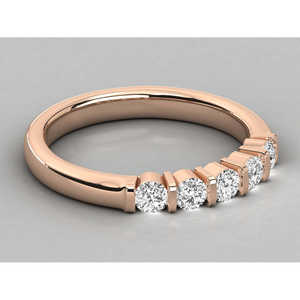 Bague solitaire en or 10 carats avec diamant brillant - Product Image 1