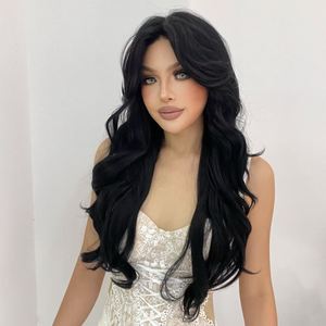 Myla-DWY 136 Free Part Synthetic <b>Wig</b> with Transparent Lace Front Black Tresses Wavy 136 Free Part Synthetic <b>Wig</b> - Product Image 3