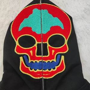 Embroidery Streetwear Y2k <b>men's</b> hoodie Skeleton Manufacturers Heavyweight Full Zip up Custom Hoodies <b>men</b> - Product Image 5