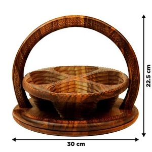 Custom Multi-Style Shaped Wooden Foldable Fruit <b>Vegetable</b> Basket Multi-functional Kitchen <b>Storage</b> Folding Bamboo Fruit Baskets - Product Image 5