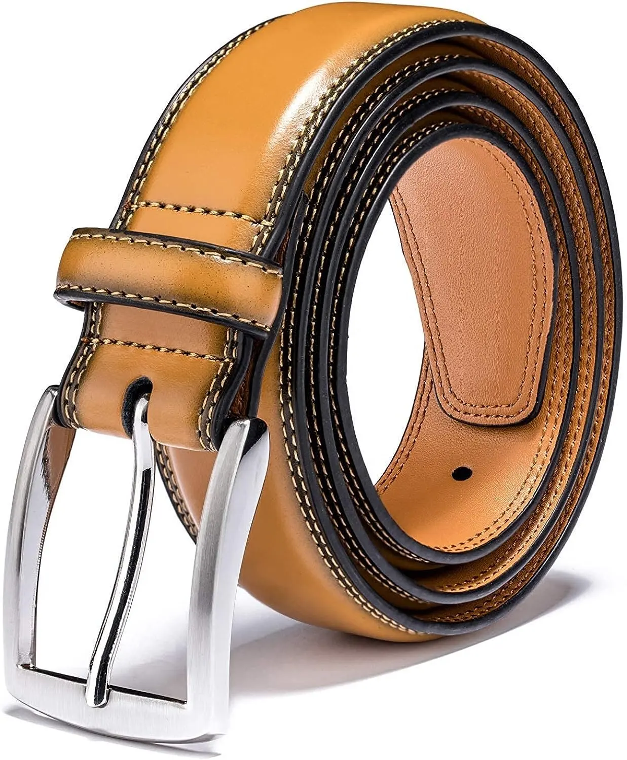 Nouvelle mode ceinture en cuir prix de gros boucle ardillon 3.8cm de large 4mm ceintures Super épaisses ceinture décontractée en cuir véritable
