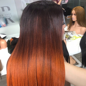 LINU para Peluca de Encaje Frontal Vietnamita Virgen, Doble Trama, 250% de Densidad, Base de Encaje HD Transparente, Larga, Marrón Miel Arcoíris - Product Image 1