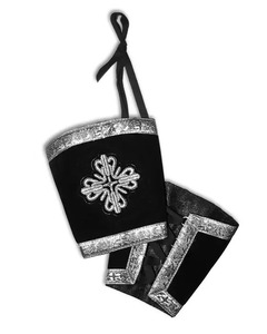 Guanteletes artesanales-Insignia completa-Puños de guantelete de Regalia masónica escocesa con bordado personalizado y puños de Regalia de colores - Product Image 1