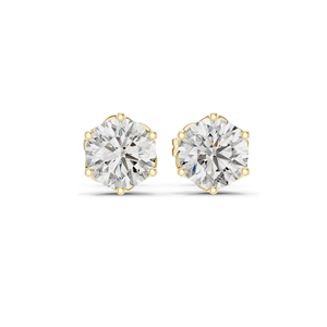 Boucles d'oreilles en diamant de laboratoire 2 CT pour femmes, clarté VVS-VS EF, or 18KT, 14KT, 10KT et argent 925, or rose, or jaune, or blanc - Product Image 1
