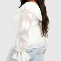 Chemisier en coton brodé élégant pour femme, blanc, manches classiques, grande taille, à carreaux, en flanelle respirante, pour l'automne, pour adultes