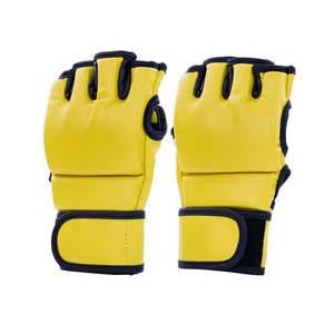 Guantes de combate de artes marciales profesionales personalizados de alta calidad, entrenamiento de lucha MMA, medio dedo tailandés, superventas, adultos de cuero - Product Image 2