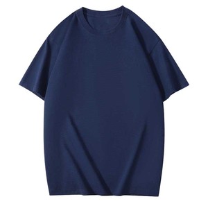 OEM diseño de logotipo personalizado 200g hombro caído puro algodón Camiseta estilo Hong Kong doce colores manga corta Camiseta de los hombres - Product Image 2