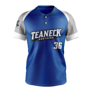 Venta al por mayor 100% poliéster impreso sublimado béisbol Softball Jersey 2 botones por encargo para equipos clubes transpirable servicio OEM - Product Image 3