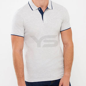 Nouveauté T-shirts de golf à manches courtes en coton élasthanne personnalisés pour hommes, grande taille, style décontracté, maillot respirant et uni - Product Image 3