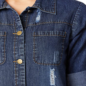 Haute qualité femmes longue veste en jean nouveau Style vêtements décontracté à la mode femme printemps confortable veste en jean pour les femmes OEM - Product Image 6