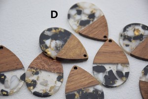 Traditional Vintage Wooden Resin <b>Teardrop</b> <b>Stud</b> <b>Earrings</b> | Artisan Handcrafted Wedding & Party <b>Earrings</b> for Women - Product Image 4