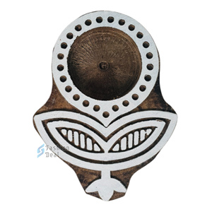 Smart Fashion Deal Wooden Flower Handmade Eco-Friendly <b>Tealight</b> <b>Holder</b> (Without <b>Tealight</b> Candle) 2 Color Print Rajasthan - Product Image 1