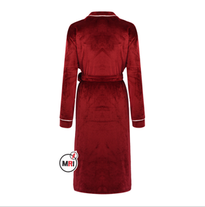 100% haute qualité flanelle tissu col châle peignoir épais léger vêtements de nuit chaud doux moelleux vêtements de nuit robe pour femmes - Product Image 2