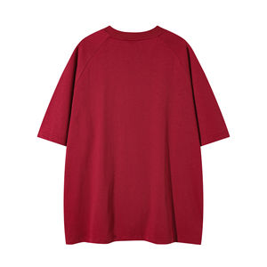 T-shirt Homme Été 2026 Style Rétro Américain Oversize Col en V 180 Grammes 100% Coton Respirant Tricoté Manches Courtes - Product Image 3