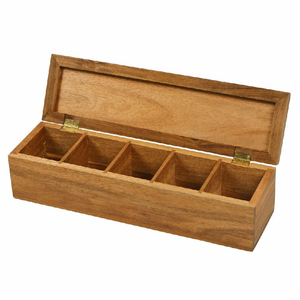 กล่องใส่เครื่องเทศทำจากไม้ดีไซน์ใหม่กล่องใส่เครื่องเทศทำจากไม้ไผ่ธรรมชาติของตกแต่งบ้านงานแต่งงานสินค้าขายดี - Product Image 1