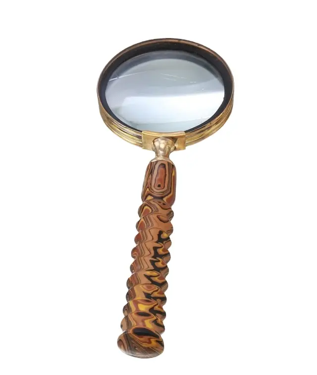 Sang Trọng Bạc Magnifying Glass Cao Thiết Kế Và Mạ Hoàn Thiện Trang Trí Nội Thất Magnifier Glass Cho Cuốn Sách Đọc Bản Đồ Hướng Dẫn Thiết Kế