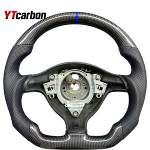 Volante Deportivo Personalizado YTcarbon para Seat Leon MK1 <span class=keywords><strong>Toledo</strong></span> con LED, Fibra <span class=keywords><strong>de</strong></span> Carbono Negra y Cuero Perforado - Product Image 1