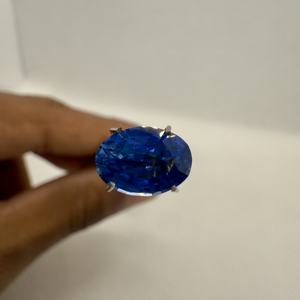 Zafiro azul natural de alta calidad Piedra preciosa de corte ovalado de importación de zafiro calentado de gran calidad - Product Image 1