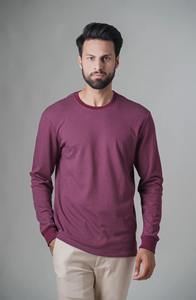 Camiseta de Manga Larga Premium para Hombre, Estilo Urbano, Talla Grande, Tejido de Algodón Grueso, Logotipo Personalizado Estampado, Moda Casual - Product Image 2