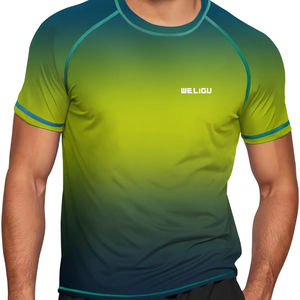 เสื้อแรชการ์ดแขนสั้นระบายอากาศแห้งเร็วเสื้อฝึกเข้ายิมโลโก้ออกแบบได้ตามต้องการ - Product Image 1