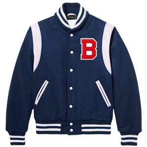 Chaquetas Universitarias Clásicas de Lana con Mangas de Cuero para Hombre y Mujer - Product Image 1