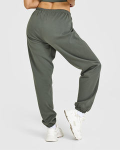 Top qualité kaki foncé femmes léger jambe droite graphique Joggers éponge polaire femmes pantalons de survêtement femmes pantalons et pantalons - Product Image 2