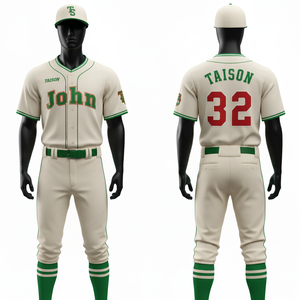 Uniforme de Béisbol para Hombre de Alta Calidad, 180 GSM, Poliéster, Jersey Rojo con Botones, Pantalones Blancos con Ribete en Contraste, Logotipo Personalizado en Tela Tackle Twill - Product Image 6