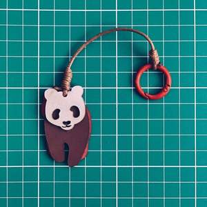 Handcrafted Leather Animal Keychains Whimsical Friends Eco-Friendly Cute <b>Souvenirs</b> Handmade From Indonesia - Product Image 1