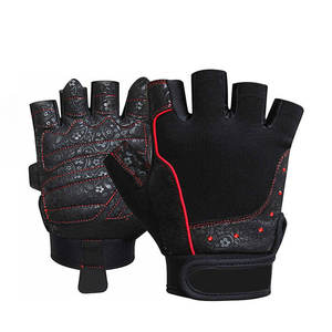 Logotipo personalizado de alta calidad Fitness ejercicio levantamiento de pesas mujer hombre gimnasio medio dedo guantes de entrenamiento uso profesional guantes de gimnasio - Product Image 2