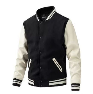 Veste universitaire de qualité supérieure pour hommes et femmes, broderie en chenille, manches en cuir, vestes universitaires personnalisées avec lettres - Product Image 1