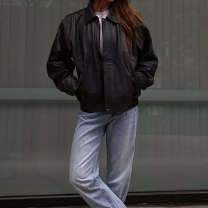 Veste en cuir pour femmes tendance, prix bas, veste en cuir véritable pour femmes, nouvelle veste en cuir tendance pour femmes - Product Image 6