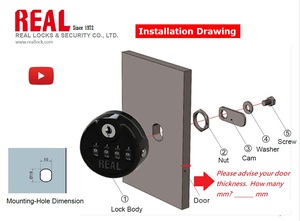 REAL 4 Dial Mechanical Locker Lock Zinc Alloy Panel for Cabinet Door and Mailbox <b>Security</b> - Product Image 4
