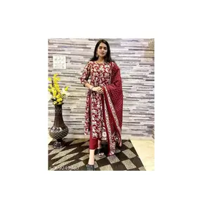 Роскошный стильный комплект из хлопка, вискоза, найра, Курти для женской этнической модной одежды по оптовым ценам из Индии