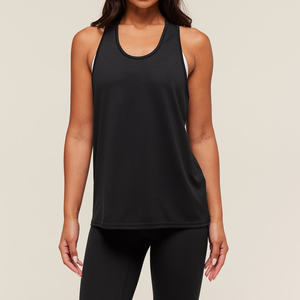 Chaleco deportivo de manga corta para mujer, camisetas sin mangas sexis para gimnasio con hombro, logotipo personalizado, camisetas de yoga, chaleco informal - Product Image 6