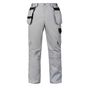 Ropa de trabajo de algodón y poliéster de alta resistencia personalizada, pantalones con múltiples bolsillos para hombre, pantalones de trabajo de alta visibilidad, cintas reflectantes, taller de seguridad - Product Image 5