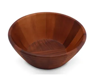 Tazón de Madera Clásico Ecológico Hecho a Mano para Servir, Tazón Redondo de Madera Natural para Frutas y Ensaladas para el Hogar - Product Image 1