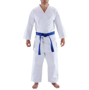 Venta al por mayor mezcla de algodón cosido pantalones de artes marciales cordón cintura reforzada rodilla para Karate Jiu Jitsu entrenamiento - Product Image 6