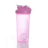 Gourde de sport en plastique sans BPA, anti-fuite, pour boire directement, idéale pour la gym et les voyages
