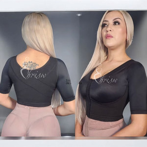 Fajas Shapewear Tops Ropa interior correctora de postura Sujetador de realce con ojos de gancho Moldeador de brazo Cierre frontal Corsé sin costuras - Product Image 4