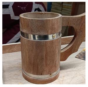 Taza de Madera Clásica Hecha a Mano Personalizada para el Hogar, Oficina u Hotel, Taza de Cerveza de Madera, Taza de Té con la Mejor Calidad, Mayorista de la India - Product Image 1