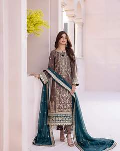 Robe de travail formelle pour femmes de qualité exceptionnelle moderne 2025-2026, dernier modèle de salwar kameez en coton pour les fêtes 01133 - Product Image 5