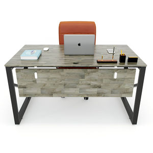 Escritorio Ejecutivo Moderno SFKC002 de Madera de Caucho de Alta Calidad con Patas en Forma de K de Hierro para Oficina de Directores - Product Image 3