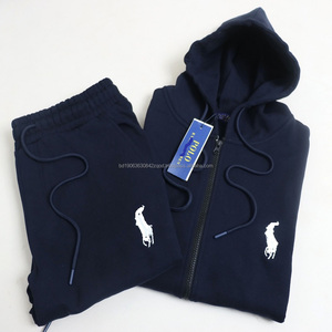 Ensemble de sweat-shirt décontracté pour homme en fibre de polyester de haute qualité 2025, sweat-shirt tendance, design scellé en deux pièces, vêtements en stock - Product Image 2