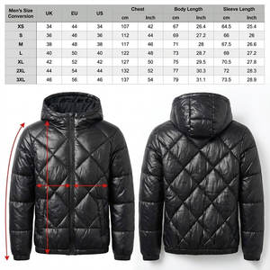 Chaqueta Acolchada Extra Grande Brillante para Hombre, Chaqueta de Invierno con Capucha y Múltiples Bolsillos, Cortavientos, Estilo Urbano, OEM/ODM - Product Image 5