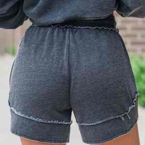 Conjunto Deportivo Corto de Invierno para Mujer, con Cierre, Grueso, 100% Algodón, Felpa - Product Image 5